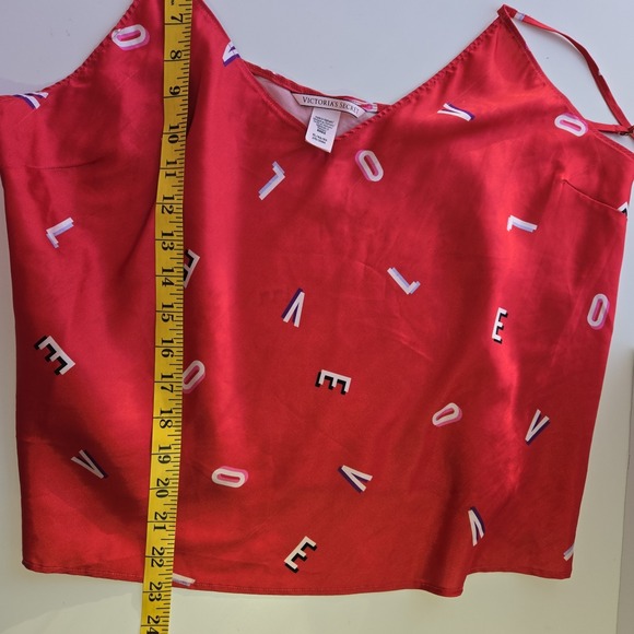 Victoria's Secret Red Satin Love Camisole Top Size XL Valentine's Day Lingerie - Picture 9 of 9